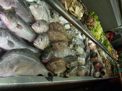 Fresh seafood, cooked to the order at Top Spot Food Court