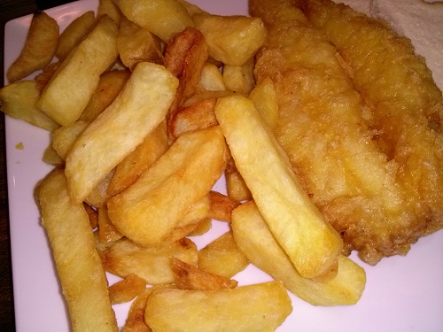 An English seaside staple: fish and chips!