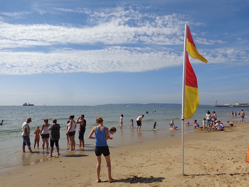 Bournemouth beach - popular with locals on a warm summer day!