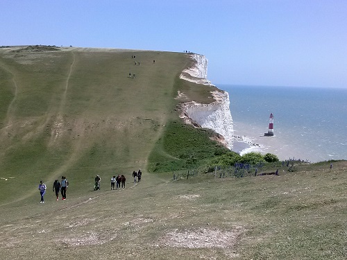The beautiful Seven Sister Cliffs forms part of a popular walking route from Eastbourne.