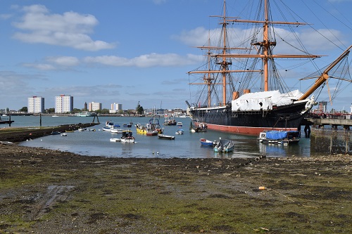 Back near the Portsmouth station - where HMS Warrior was being restored.