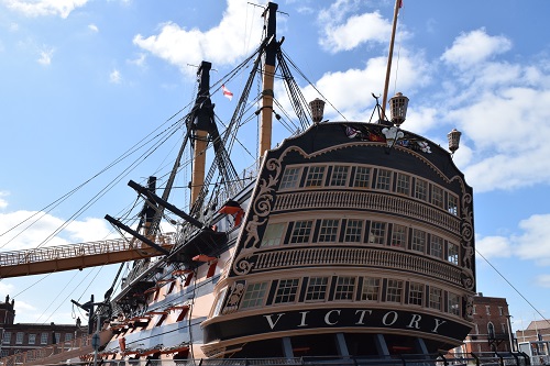 HMS Victory - Lord Nelson was shot and killed on board this ship during the Battle of Trafalgar.