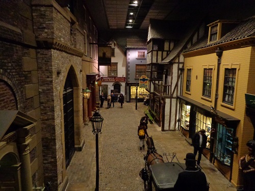 The re-construction of an old street in the York Castle Museum