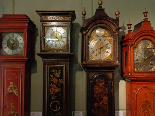 Colchester had a great clock making industry. These beautiful clocks were made in Colchester and are now on display at the Hollytrees Museum