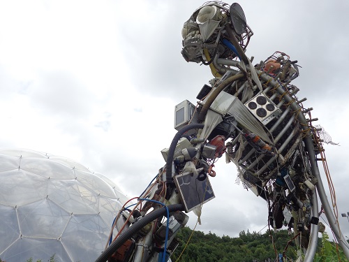 The WEEE Man, constructed to remind us just how much e-waste we generate!
