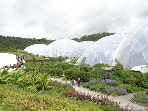 The extensive garden and Biomes of the Eden Project was transformed from a china clay mine.