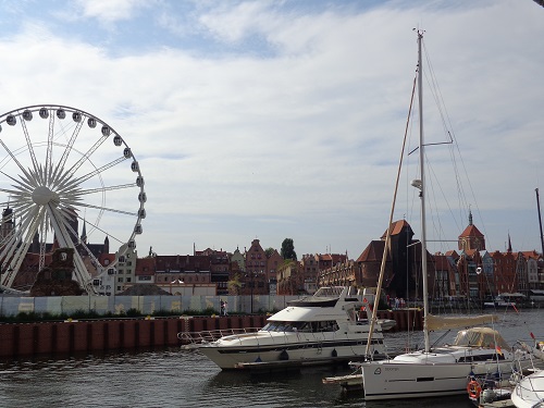 The beautiful harbour of Gdansk still has reminisces of World War II