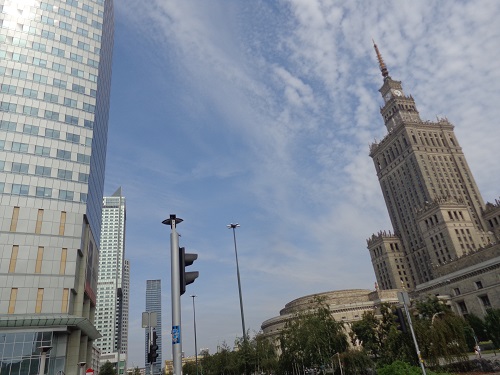 The stark contrast of the past and present cannot be missed here in Warsaw.