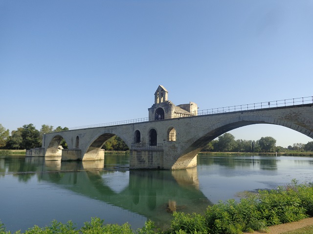 Pont Saint Benezet of Avignon, the broken bridge that makes a postcard perfect river scenery.