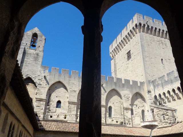 Touring the inside of Palais des Papes.