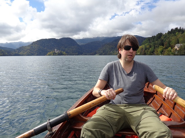 Will rowing me out onto the lake. Romantic? No, it's hard work!