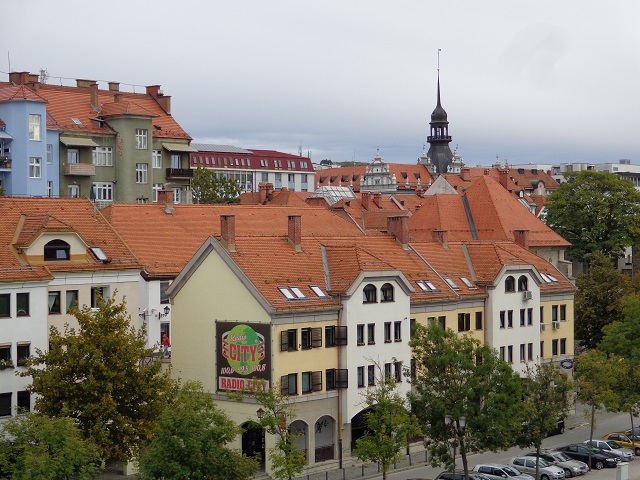 Maribor is very charming - view from one of the bridges towards the old town.