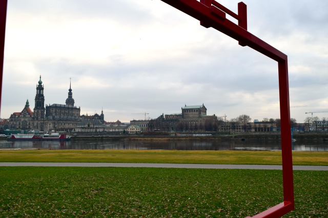 The Dresden 'skyline', the Canaletto-Blick (Canaletto View) - the exact spot with the view of Dresden the Italian painter Canaletto created back in 1749.