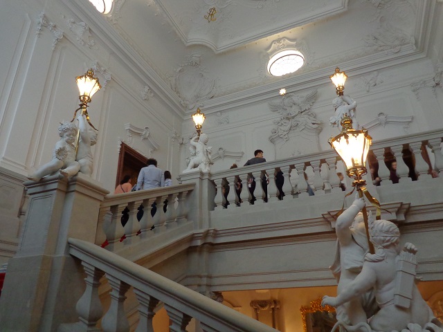 The 'English Staircase' inside the Residenzschloss museum.